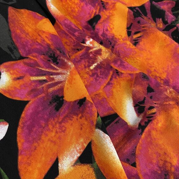 Worthington Top Womens XL Tropical Hawaiian Shirt Work Office Sleeveless Blouse - Picture 13 of 15